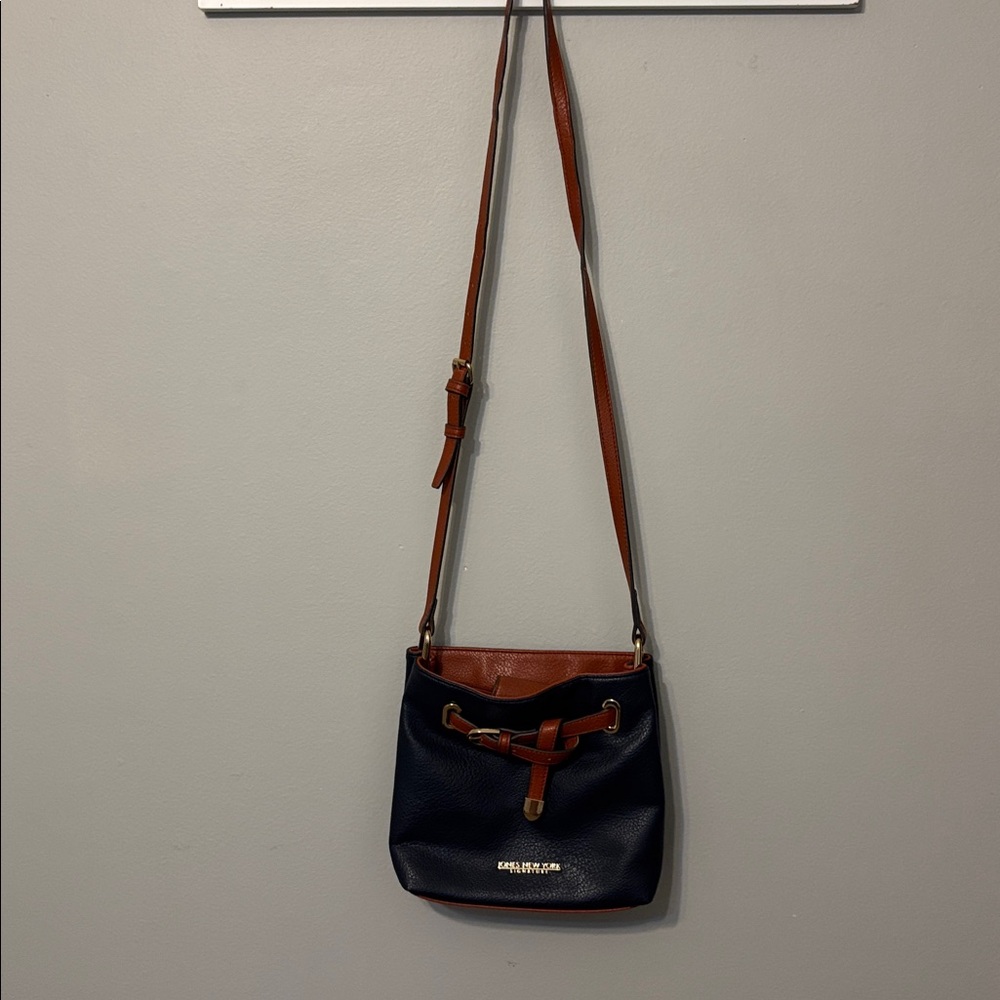 Jones New York Navy and Brown Smaller crossbody Bag